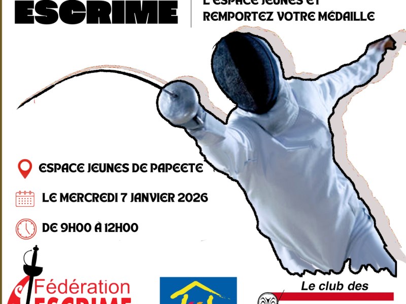 Pour 2026, la première compétition d’escrime amicale organisée par le Fare Tama Hau et la Fédération d’Escrime&nbsp;Ma’ohi