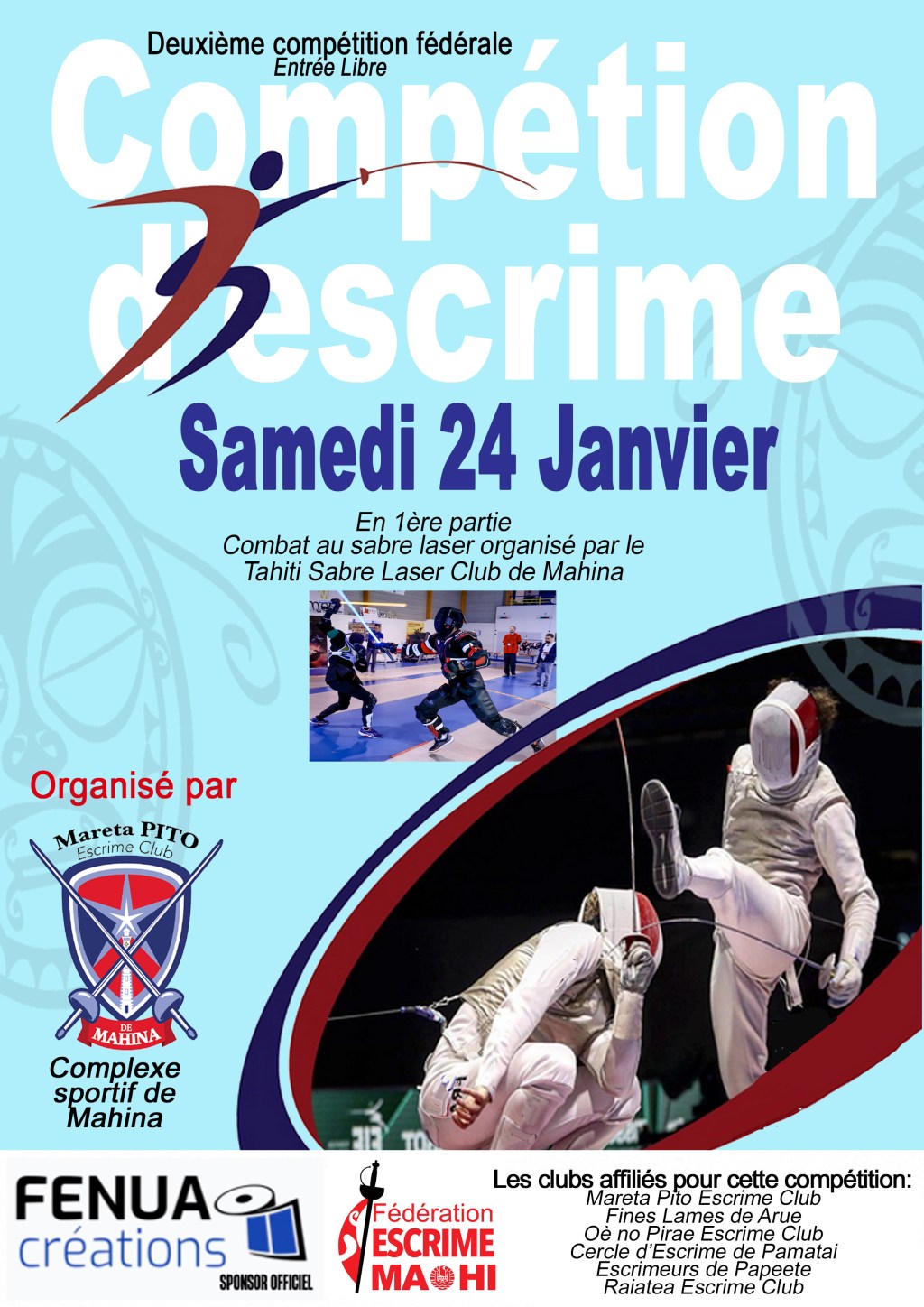 SECONDE COMPETITION D&rsquo;ESCRIME DE L&rsquo;ANNÉE&nbsp;SPORTIVE