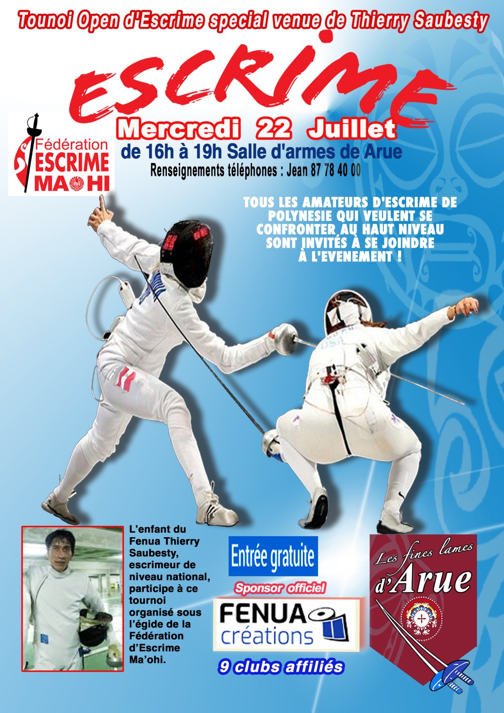 Tounoi Open d&rsquo;Escrime special venue de Thierry&nbsp;Saubesty
