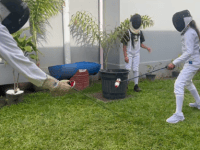 Nos escrimeurs en action pour le ramassage des&nbsp;ordures